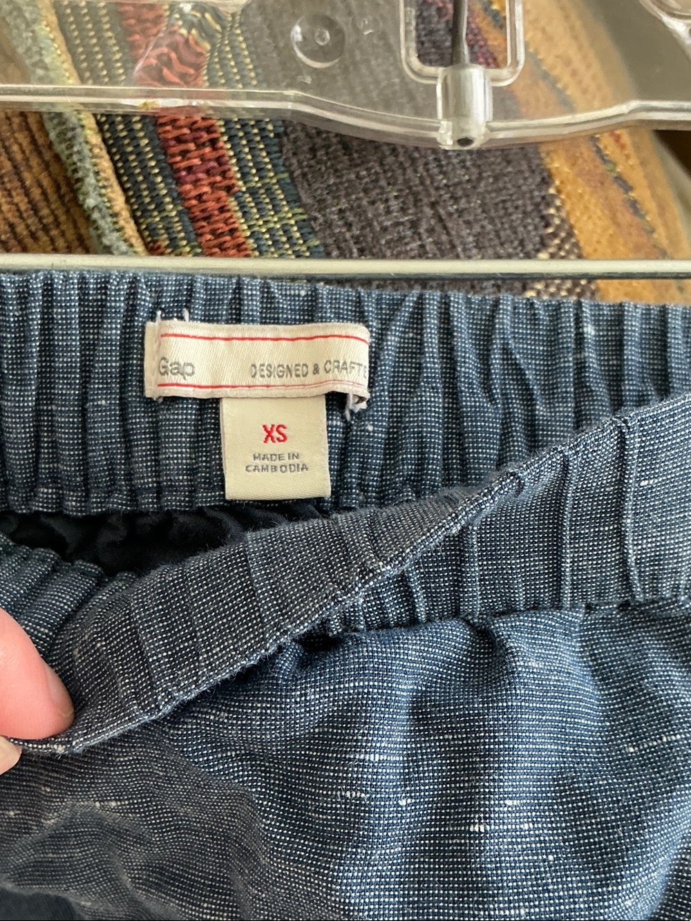 GAP Blue Chambray A-Line Skirt